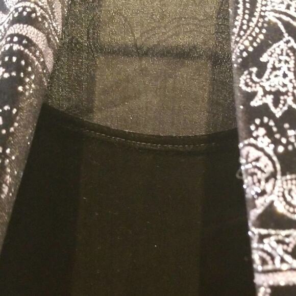 Elements Black Velvet Blazer Jacket Two in One Top Jacket Holiday Party Size M - Picture 7 of 7